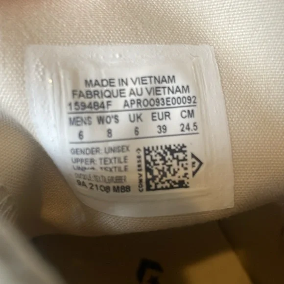 Beige Converse All Star Chuck Taylor (size 6 mens) (size 8 women's) - Picture 9 of 9